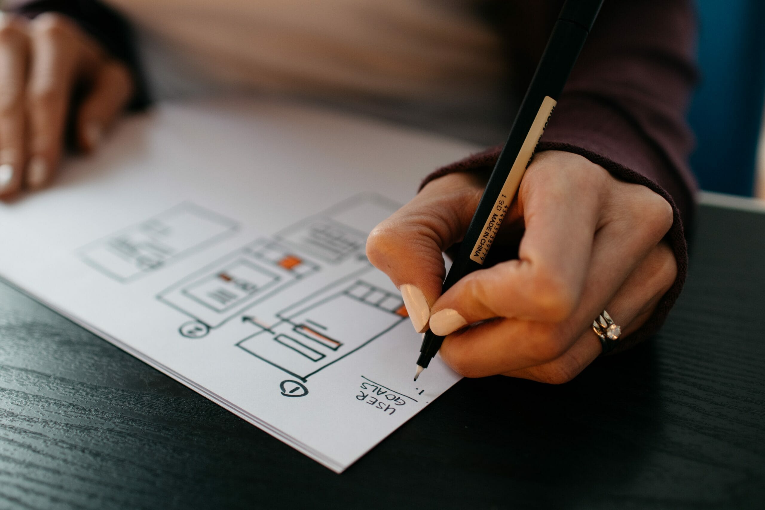 designer sketching