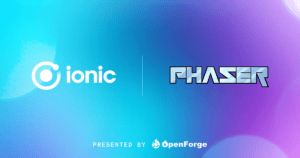 ionic and phaser js logos