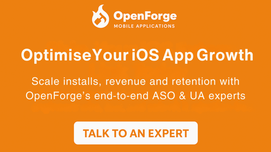 Launch your iOS external payment link today with OpenForge. Our experts help you add web checkout without Apple’s fees—wired, tested, and submitted rejection-free. Optimize your iOS app for growth banner.