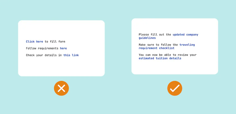 Make linked texts identifiable