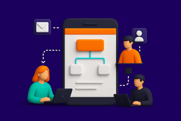 Enterprise mobile apps improving collaboration and workflow efficiency.