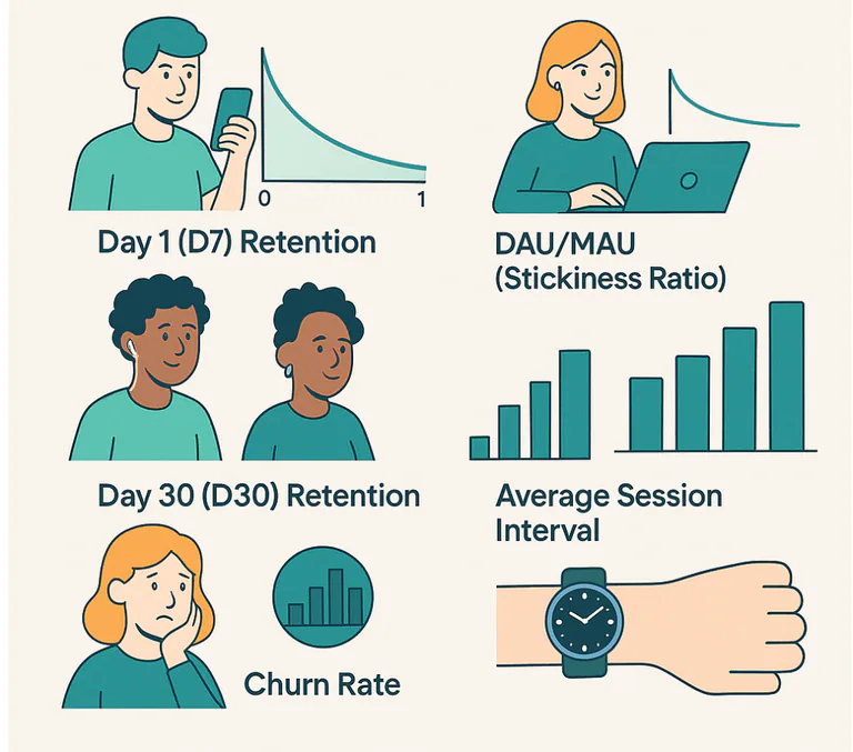 User app attention metrics