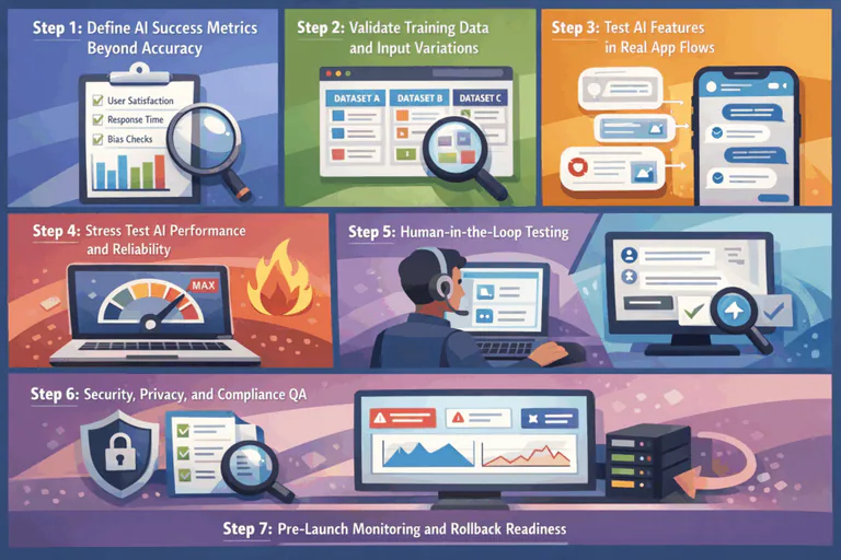 7 steps in QA testing AI features