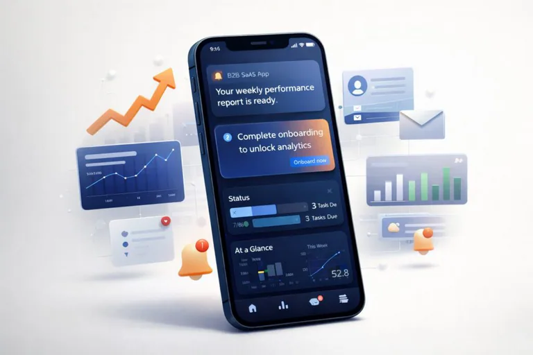 behavioral push notifications b2b saas